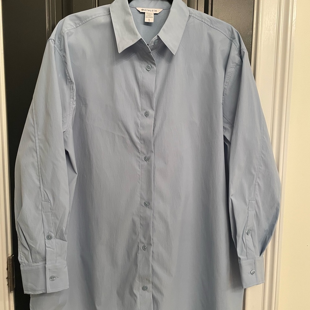 Athleta oversized poplin button down shirt. Brand new, but no tags.